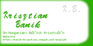 krisztian banik business card